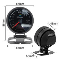Medidor De Presión De Turbo LCD Digital Para Coche Con Pantalla De 7 Colores Medidor De Voltaje De Carreras Material ABS Plástico - details 4
