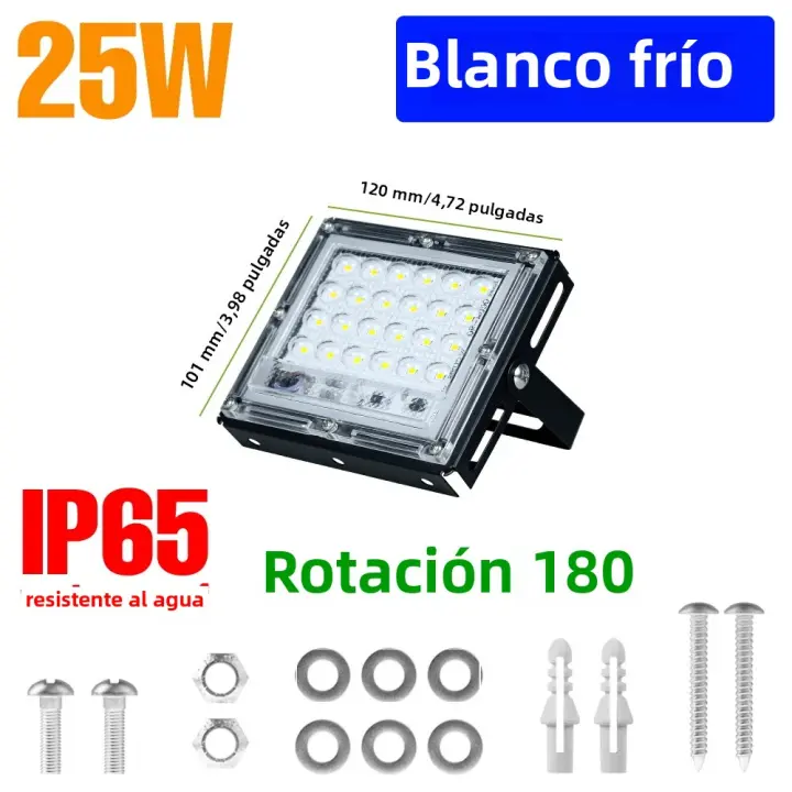 Spotlight LED Impermeable Para Exterior 25W 50W 100W 200W Luz De Fosa Para Jardín Y Garage 220V Blanco Frío/Cálido Moderno - 1