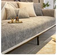 Cubierta De Sofá Antideslizante Chenille Para Todas Las Estaciones En Colores Sólidos Y Rayados Funda De Sofá Para Sala De Estar Cojín De Silla De Piso Múltiples Tamaños - details 2