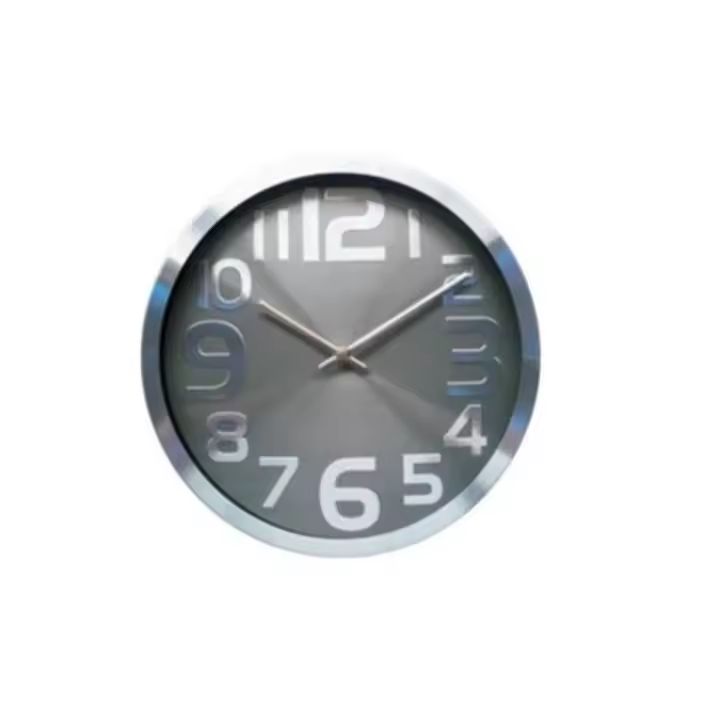 Reloj de pared 30,50 cm aluminio/gris. akihaydeto - 1