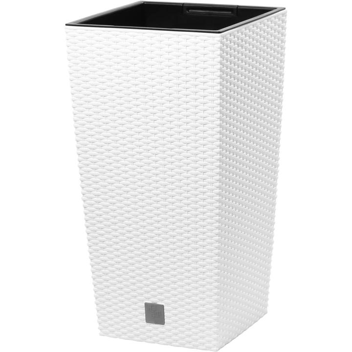 PROSPERPLAST Maceta Rato 15,5 Litri Con Inserto – Colore Mocca – 25x25x47,6 Cm – Vaso Da Interno/Esterno
