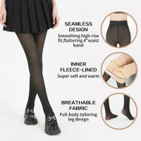 Pareja De Medias De Mujer Con Estampado De Estrella 200g Más Para Otoño/invierno Cálidas Y De Piel Moda Pantimedias De Poliéster Y Nylon - details 2