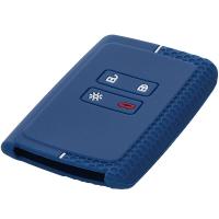 Banner - Funda silicona mando llave del coche 4 botones compatible con Renault y Dacia azul oscuro