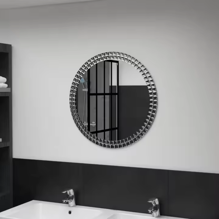 vidaXL Espejo de pared de vidrio templado 60 cm - 1