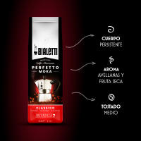 Bialetti Café Molido Italiano - Perfetto Moka: Clásico, Intenso, Vainilla, Avellana, Chocolate, Descafeinado y Delicato -  6 paquetes de 250 gr cada uno (1,5 kg)  Café de alta calidad - details 1
