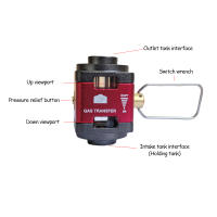 Convertidor De Tanque De Gas Para Camping Al Aire Libre Válvula De Recarga Mutua Adaptable Visión Residual De Gas Aluminio Manual - details 2