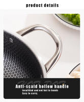 Sartén Antideslizante De Acero Inoxidable 316 De 28/30cm Grado Alimenticio Fundición De Miel Olla Para Inducción Y Estufa De Gas - details 4