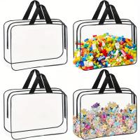 4pcs Bolsas De Almacenamiento Para Juguetes Grandes Bolsa De Viaje Impermeable Con Cierre De Cremallera Y Transparente Para Bloques De Construcción Y Rompecabezas - details 1