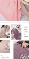Toalla De Baño Para Mujer Suave Y Absorbente Ropa De Paja Rapidamente Seca Toalla De Playa Spa Pijama De Tela De Coral - details 2