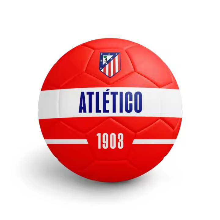 Balón Atlético de Madrid grande talla 5 franjas horizontal blanca produto oficial BATM600862 - 1