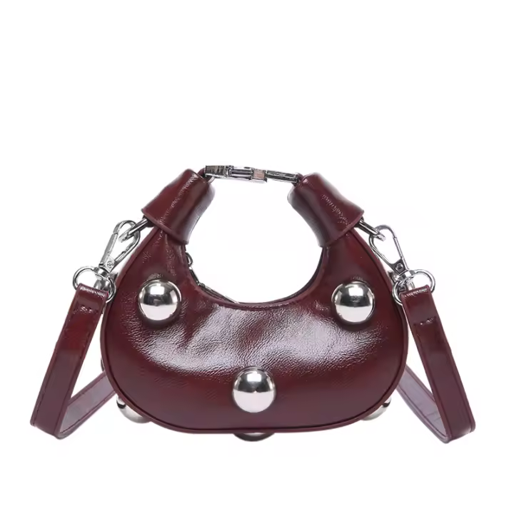 Bolso Mini Retro Versátil Para Mujer Con Gran Hebilla Lujo Diseñador Bolso Cruzado De Hombro Para Mujer Streetwear Material PU - 1