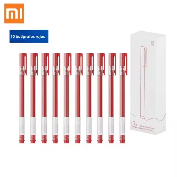 Xiaomi Mijia Set De 10 Bolígrafos De Goma Duraderos Para Firmar 0.5mm Línea Suave Recargables Mikuni Para Escritura En Oficina - 1