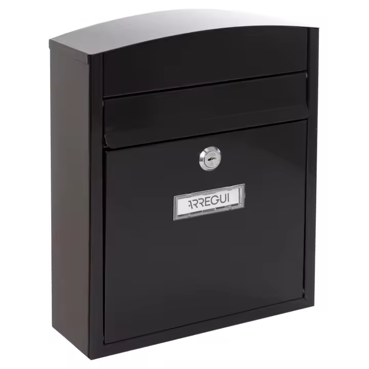 ARREGUI Compact E5734 Buzón Exterior de Acero Tamaño S (Correo DIN A5) | Buzón de Pared Pequeño | Buzón de Correo Individual | Antilluvia | Fácil de Instalar | Negro - 1