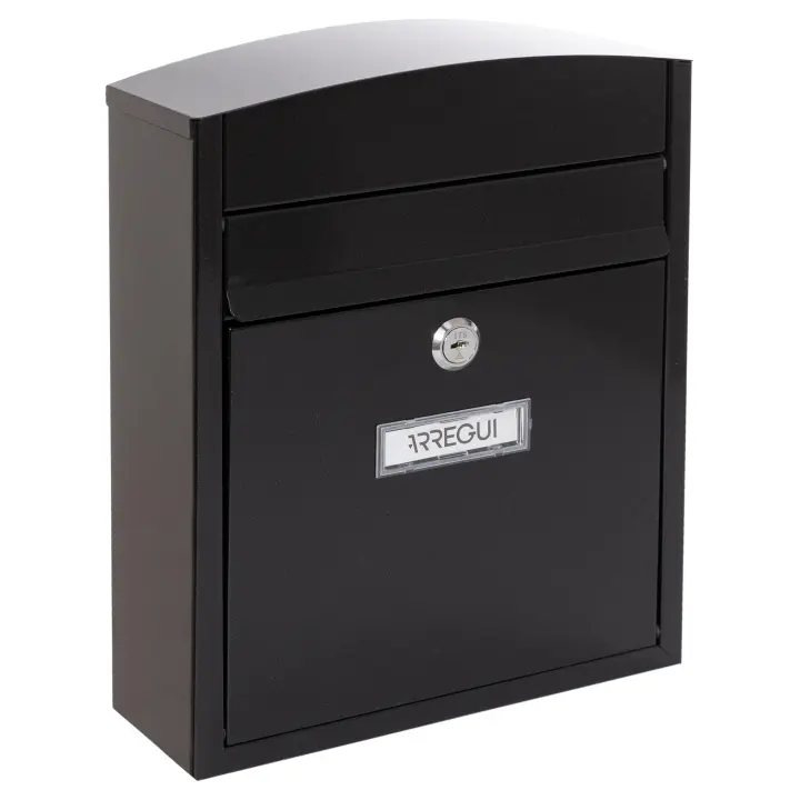 ARREGUI Compact E5734 Buzón Exterior de Acero Tamaño S (Correo DIN A5) | Buzón de Pared Pequeño | Buzón de Correo Individual | Antilluvia | Fácil de Instalar | Negro - 1