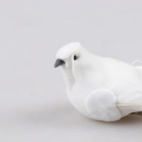 Pájaros Artificiales De Pluma De Espuma Blanca Doves Mini Decoración De Pájaros Para El Jardín Y Artesanía - details 24