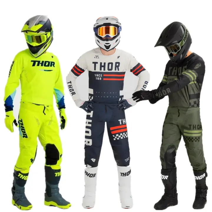 Kit De Ropa De Motocross FXR Amarillo Thor 2025 Conjunto De Equipamiento Para Motocicleta Unisex Conjunto De Camiseta Y Pantalones Para Carreras off Road - 1