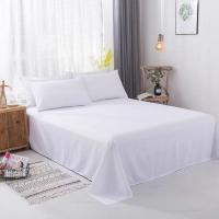 Sábana Individual One Piece Hoteles B&B Uso Doméstico Blanco Puro Material Lavado Poliéster/Celulosa Sábana De Cama Sin Fundas De Almohada - details 2