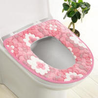 Cubierta De Inodoro Flannel Invierno Cálida Con Estampados Almohadilla De Comodidad Suave Para Baño Accesorio Esencial - details 7