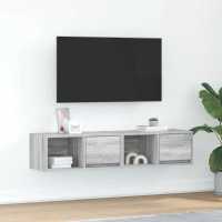 vidaXL Muebles para TV 2 uds madera 60x31x25,5 cm en color Roble artisan/Roble ahumado/Roble negro y más | almacenamiento funcional diseño moderno para baño dormitorio sala - details 3