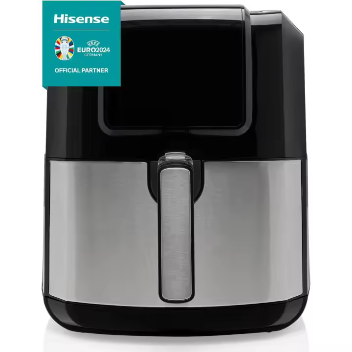 Hisense H06AFBS1S3 - Freidora de Aire sin Aceite de 6,3 L - Airfryer 1700W con 3D AIR Circulación de Aire Caliente, 8 programas automáticos de cocinado, control de temperatura digital LED, Cesta Doble - 1