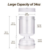 Juego De Botellas De Ensalada Con Cuchara Dispensador Seco Y Húmedo Jarrón De Sandía Para Cocina Herramienta Separadora De Jugos Estilo Japonés Material Vidrio - details 5