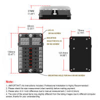 Bloque De Fusibles De Coche O Barco 6- O 12- Maneras Con Indicador LED 12V 32V Panel De Distribución De Energía Impermeable Para Automóviles Y Marine Metal + Plástico - details 11