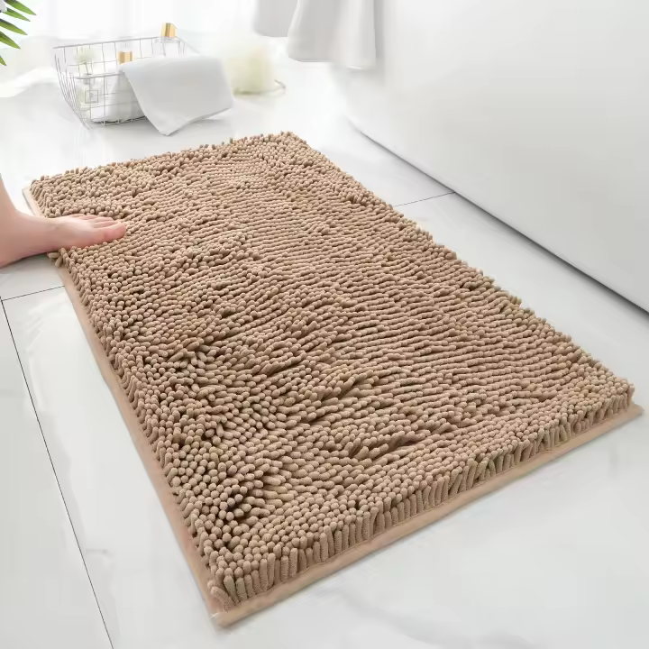 Alfombra Antideslizante De Baño Ultra Gruesa Y Densa De TPR Alfombrilla Para Puerta Y Entrada Alfombra De Sala De Estar Y Dormitorio Resistente Al Agua Y a La Paja Para Adultos - 1