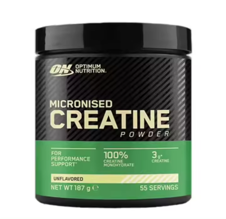Creatina en Polvo Micronizada 187 Gr - Polvo de Monohidrato de Creatina 100 % Puro. OPTIMUM NUTRITION - 1