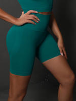 Shorts De Yoga Para Mujer Deporte Cortas De Cintura Alta Sin Costuras Para Gimnasio Y Ciclismo Elevador De Glúteos Fitness - details 54