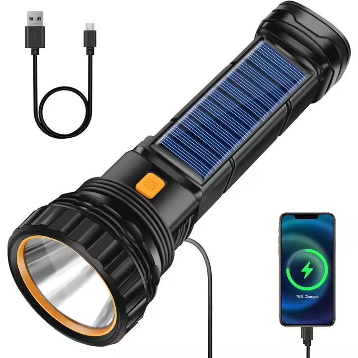 Interior Solar LED Recargable USB 1200 Mah Interior LED Ipx4 Impermeable 3 Modos Portátil Linternas de Trabajo - 1