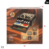 COLORBABY - Set 10 juegos de mesa, +180 piezas, ajedrez para niños, damas, mancala, backgammon, 3 en raya, serpientes y escaleras, damas chinas, parchís infantil, solitario, competición de dados, Caja almacenaje madera 32x32x15 cm, +2 jugadores, +5 años - details 6