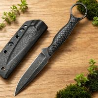 Cuchillo Multifuncional De Acero Inoxidable Para Camping Y Pesca Con Funda K Y Anillo De Cuerda De Escalada Lightweight - details 2