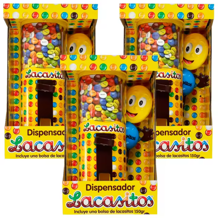 Lacasitos pack 3X dispensador de grageas 150g - 1