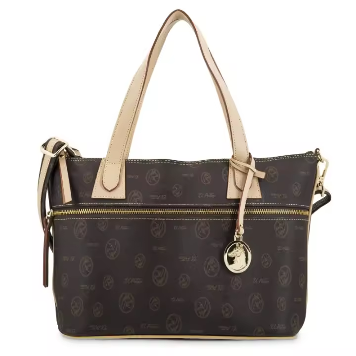EL POTRO: BOLSO CESTA MUJER EN LONA Y PIEL VACUNO 2240-VINTAGE-MARRON El Potro - 1