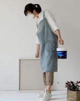 Delantal De Lona Algodón Puro Lavado Vaquero Para Publicidad Y Cocina Bib Overalls Material De Algodón Origen China - details 7