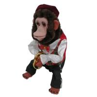Juguete De Peluche Mono Para Niños 27cm Con Sonido Y Toque Inducción Performance De Cumpleaños Regalo Electrónico Tejido De Algodón - details 2