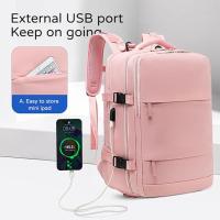 Mochila de viaje Grande: Resistente al Agua, con compartimento independiente para Zapatos, Puerto de carga USB y Diseño multicultural antirobo. Bolsa para portáthil, mochila de Transporte. - details 0