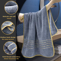 Juego de tres toallas de baño de vellón coral GOOZONE HOME, gruesas, absorbentes de agua y suaves para envolver el cabello seco | Toalla de secado rápido para el hogar - details 4