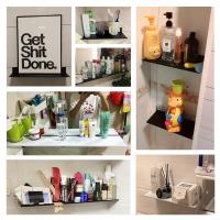 Estante De Ducha En Aluminio Blanco Organizador De Baño Y Cocina Soporte De Pared Espacioso Accesorios Para El Hogar - details 0