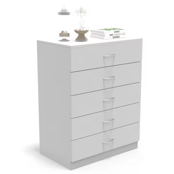 DORMIDAN - Cómoda 5 cajones guías metálicas, habitación Dormitorio, Armario con cajoneras. - 1