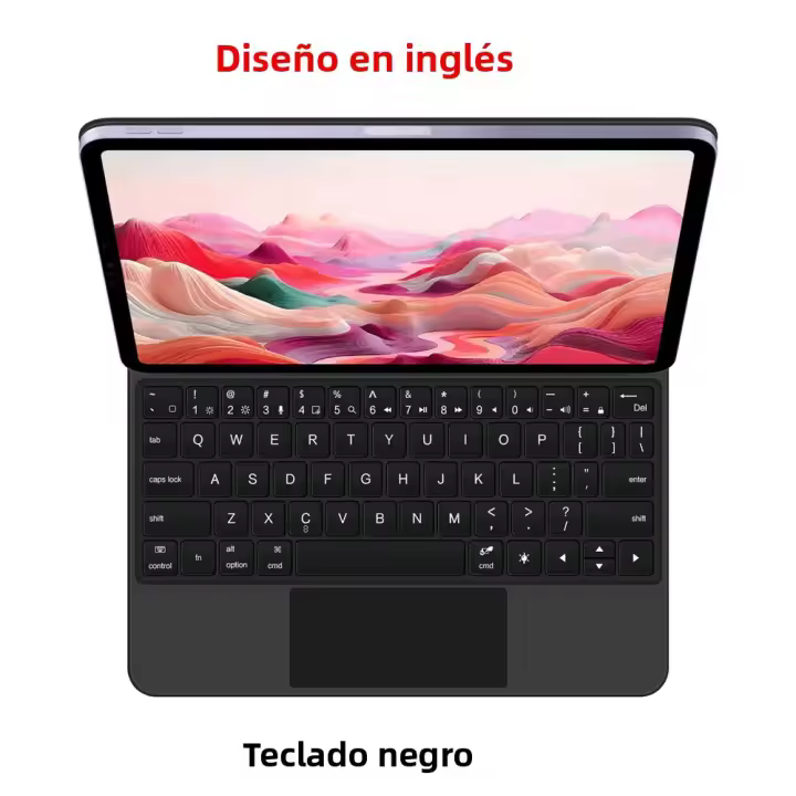 Teclado Mágico Con Retroiluminación Para iPad pro 13 2024 Cubierta Inteligente Compatible Con Idiomas Español Portugués Árabe Alemán Y Francés - 1