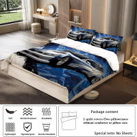 Juego De Cama Deportiva 3 Piezas Con Estampado De Carreras Incluye Funda De Edredón Y 2 Almohadillas No Rellenas Skin-friendly Transpirable Antipelusa - details 3