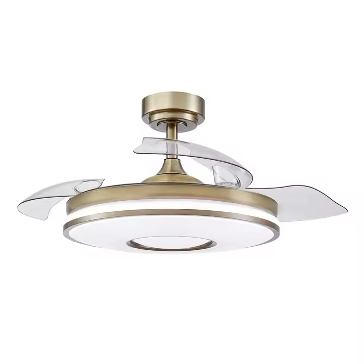 FABRILAMP VENTILADOR DANI 72W 7200LM CUERO 3 ASPAS DESPLEGABLES 108D 3000-4000-6000K REMOTO, MEMORIA Y TEMPORIZADOR 24 Ref. 165391414 - 1