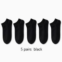 Calcetines De Tobillo Cómodos Y Transpirables Para Hombre Y Mujer Negros Blancos Grises Paquete De 5 O 10 Pares Para Primavera Verano - details 9