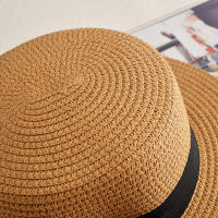 Sombrero De Paja Con Lazo COKK Panama Para Mujer Casual Verano Protección Solar Banda Ancha Sombreros De Playa Unisex - details 12