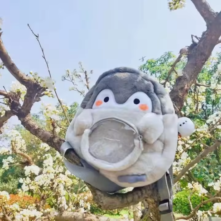 Mochila Pequeña De Escuela Para Niñas Con Diseño De Pingüino Cartoon Goth Harajuku Muñeca Ita Figura De Acción De Peluche Mochila Jk Chica - 1