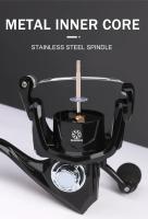 Carrete De Pesca De Mano Ambidextro Ultra Ligero Con Ratio De Engrosamiento 5.2:1 26LB Max Drag Spinning Para Agua Dulce Y Salada Con Carrete De Metal CNC - details 10