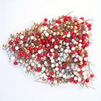 50/100pcs Berries De Holle Artificiales Decoración Para Árbol De Navidad Corona De Flores DIY En Línea De Hierro Para Decoración De Casa - details 7