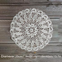 Mantelera De Encaje Con Bordado De Flores Resistente Al Calor 20/30/40cm Cojín Para Taza Decoración De Hogar Para Bodas Y Fiestas Moderno - details 0