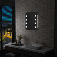 vidaXL Espejo de Pared de Baño con LED Accesorio de Maquillaje Tocador Dimensiones 50 x 60 cm, 60 x 80 cm, 60 x 100 cm - details 0